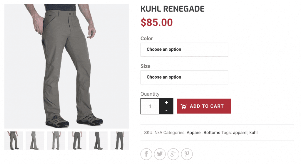 Kuhl Free Range Athletic Cargo Pants - Regular