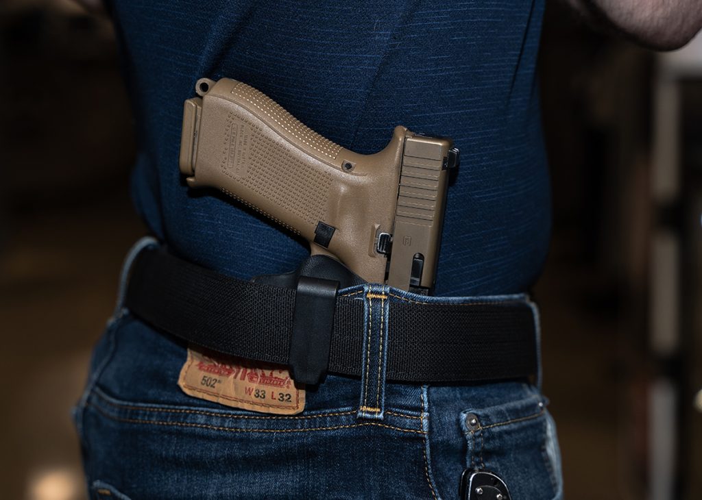 Concealed carry in strong side position