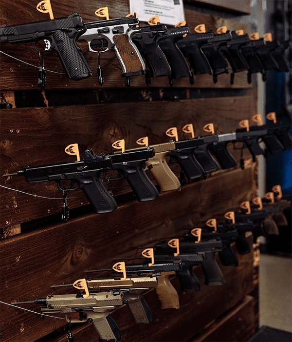 wall or rental handguns